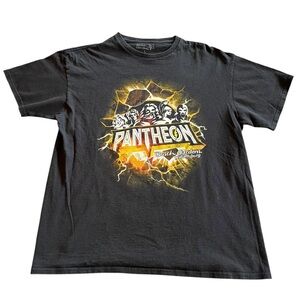 Busch Gardens Williamsburg Pantheon Rollercoaster Shirt Black with Graphic Print